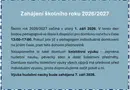 Zahájení školního roku 2026/2027 Zahájení školního roku 2026/2027