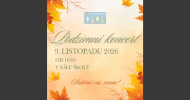 Podzimní koncert 9. listopadu od 18:00 v sále školy
